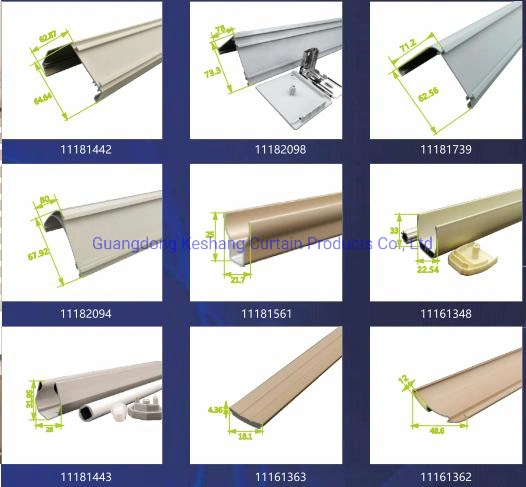 Customized Aluminium Curtain Profile for Roller Blinds Curtain Track Bottom