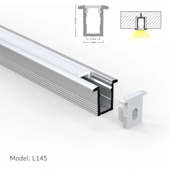 Perfil de canal de alumínio personalizado para LED, perfil de alumínio LED